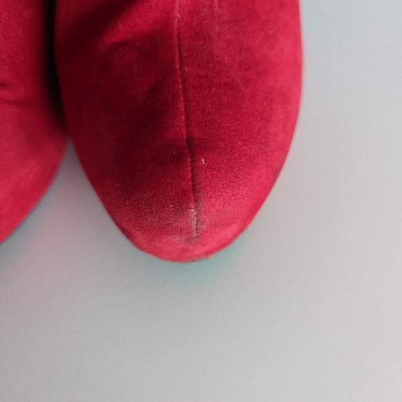 Red Zip Up Booties - Picture 5 of 7
